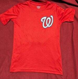 Boys Kids Washington Nationals Soto Dri Fit Shirt Jersey Red Small 8 EUC MLB